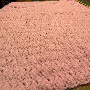 Handmade Pink Crochet Blanket